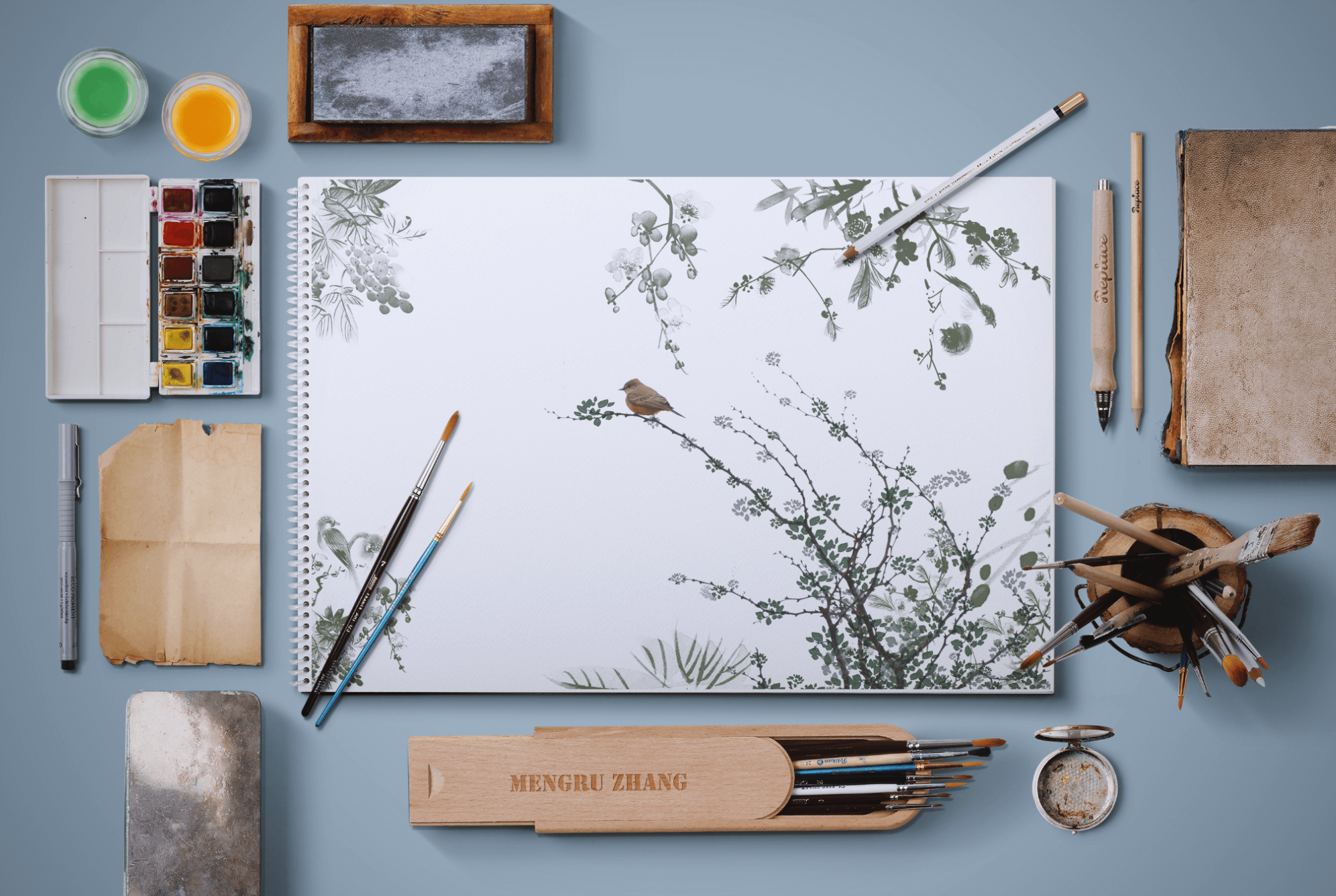 bird color painting